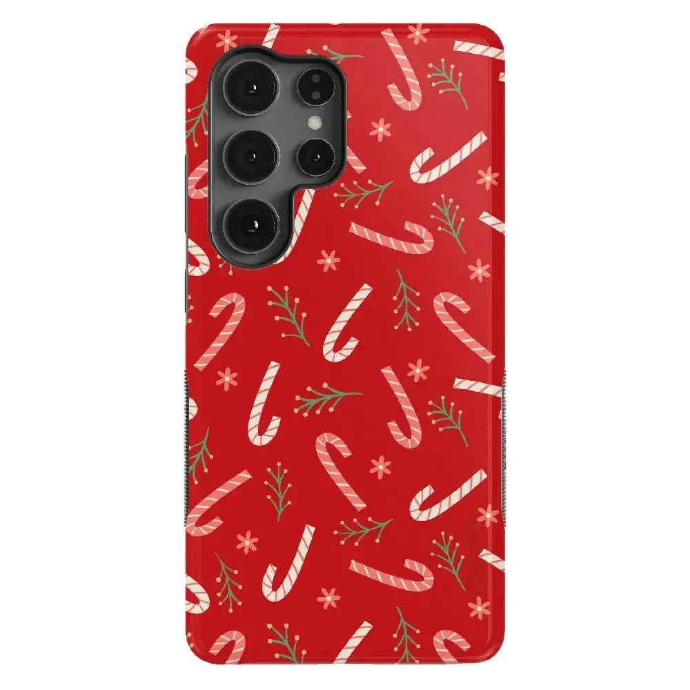 Peppermint Kiss | Candy Cane Case Phone Case Casetry Bold Flex + MagSafe® Galaxy S25 Ultra