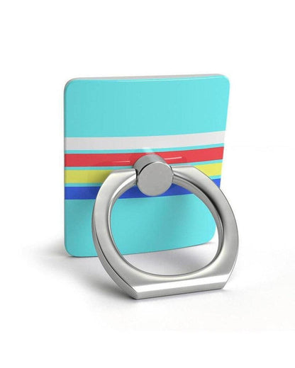 Phone Ring SHOPSTORM_HIDDEN_PRODUCT Casely Club Teal Rainbow Stripes Color Block Phone Ring