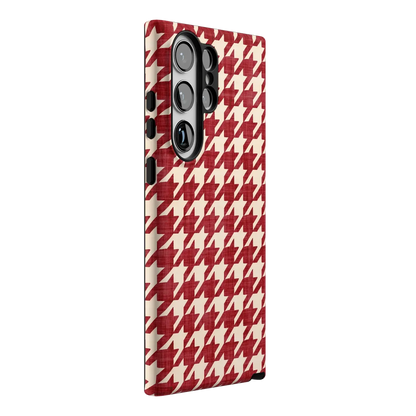 Scarlet Stitch | Red Houndstooth Case