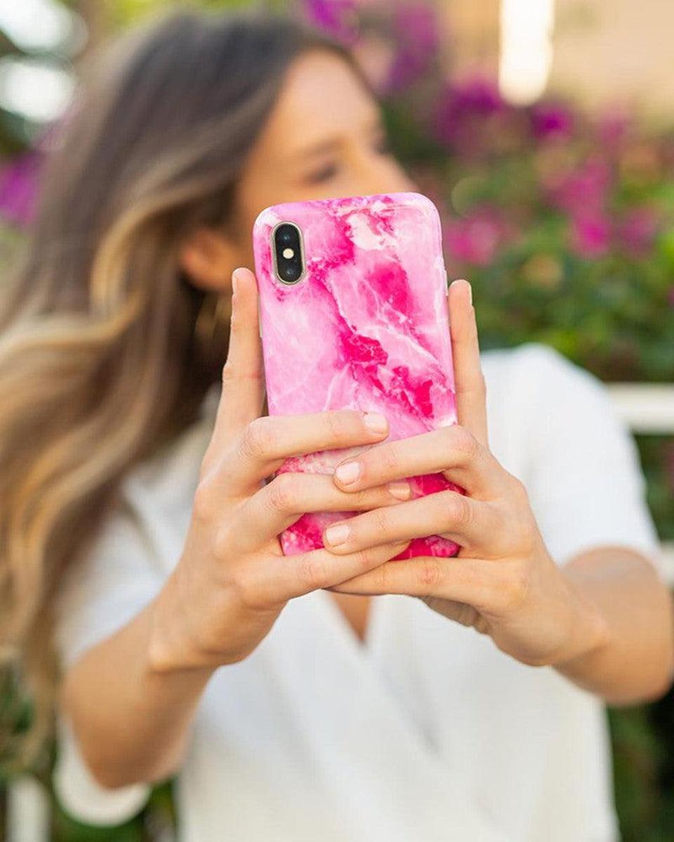 Pretty in Pink | Hot Pink Marble Case iPhone Case get.casely