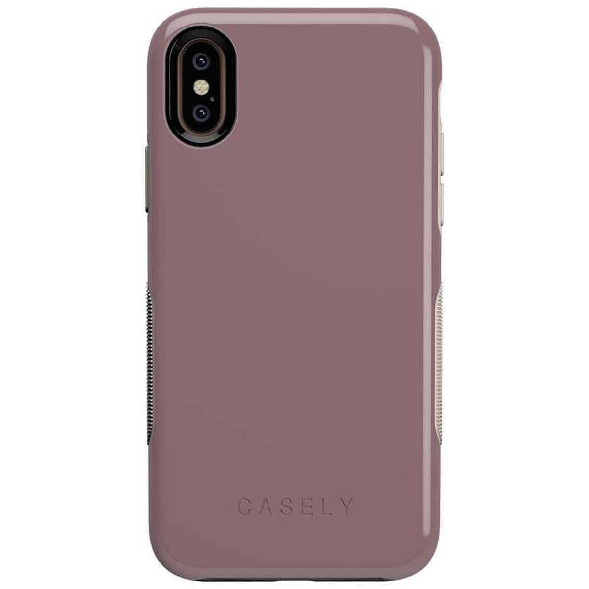 Purple Taupe on Nude | Ultra-Protective Bold Case iPhone Case get.casely Bold iPhone X / XS