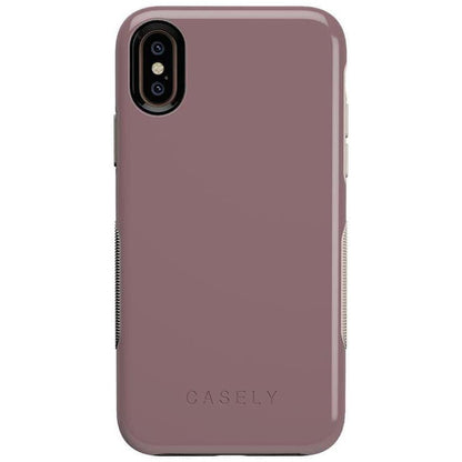 Purple Taupe on Nude | Ultra-Protective Bold Case iPhone Case get.casely Bold iPhone X / XS