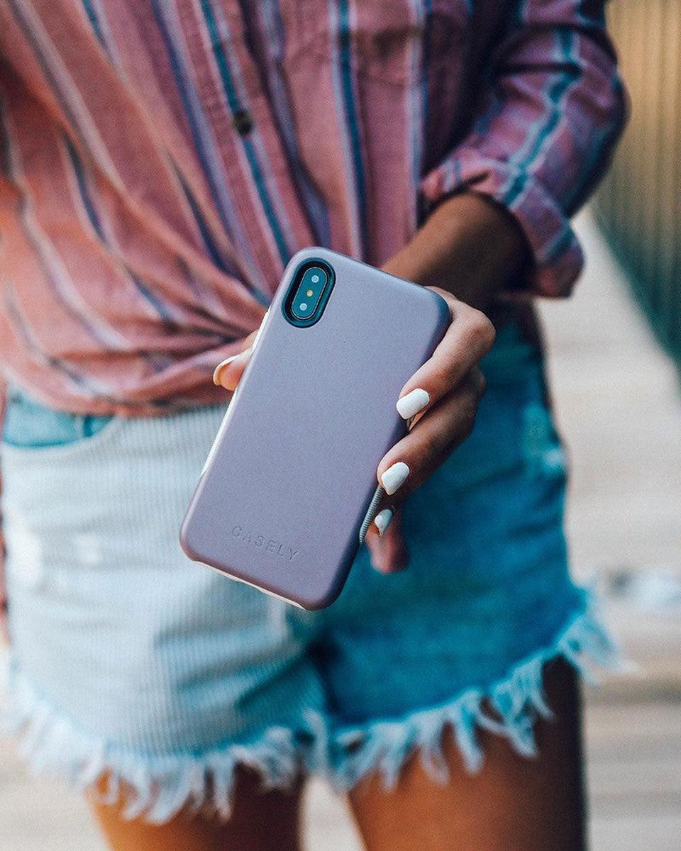 Purple Taupe on Nude | Ultra-Protective Bold Case iPhone Case get.casely