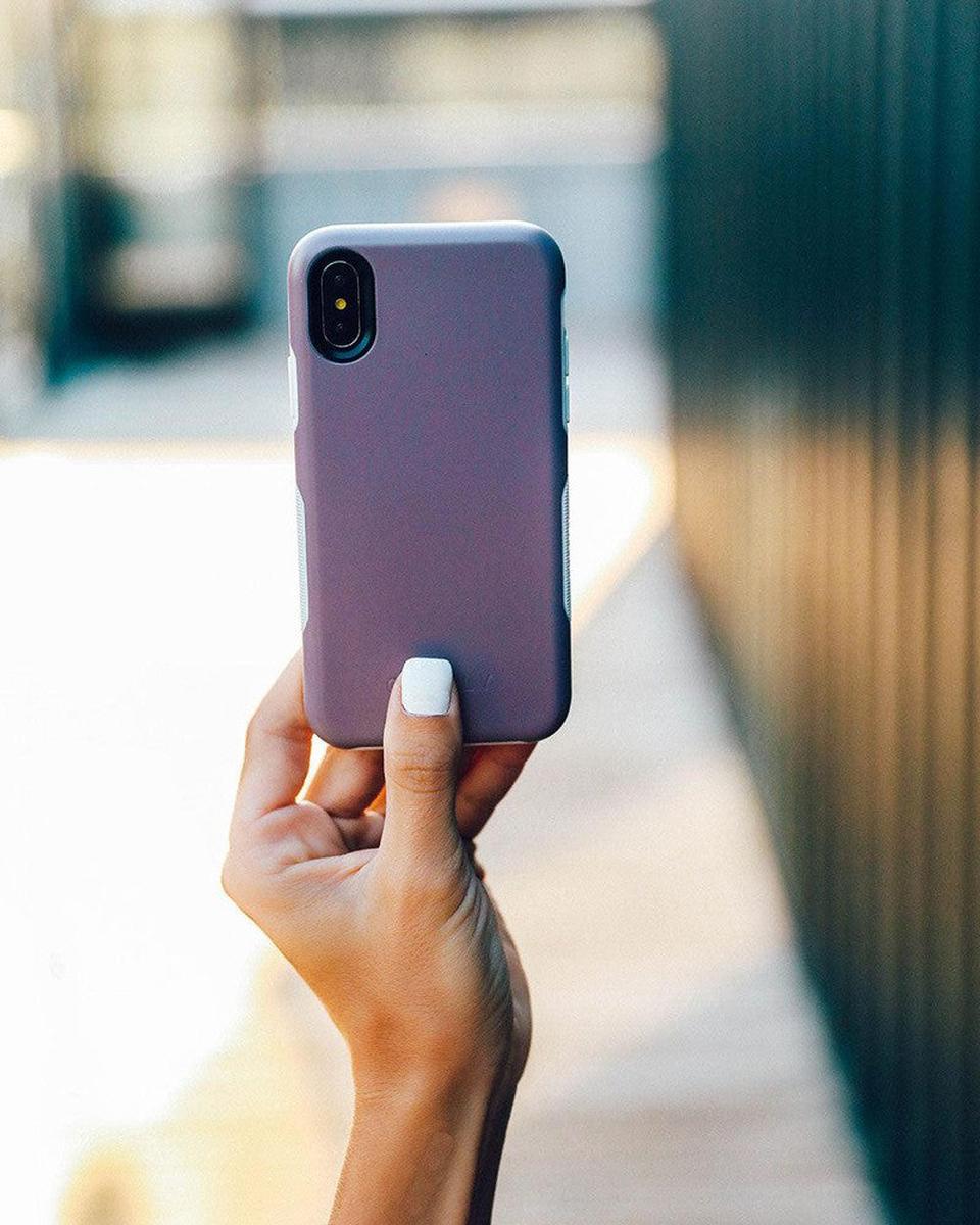 Purple Taupe on Nude | Ultra-Protective Bold Case iPhone Case get.casely
