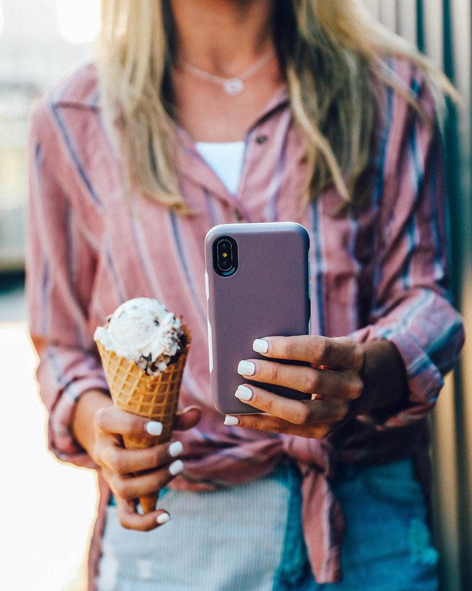 Purple Taupe on Nude | Ultra-Protective Bold Case iPhone Case get.casely