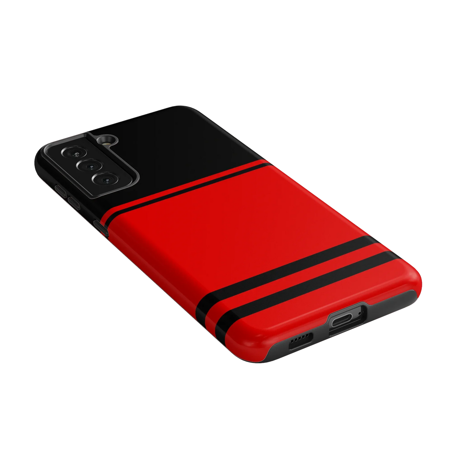 Storm Warning | Black & Red Stripes Case
