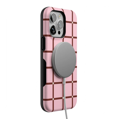 Uptown Gridlock | Pink Checkerboard Case