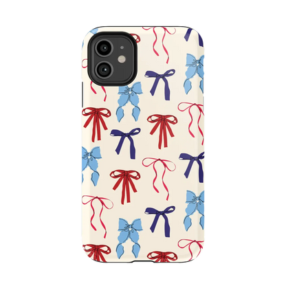 American Girlie | Red White & Blue Bows Case - iPhone 11