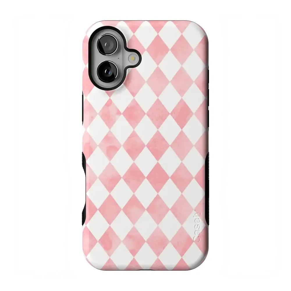 Queen of Diamonds | Pink Watercolor Case Phone Case Casetry Bold Flex + MagSafe® iPhone 16 Plus