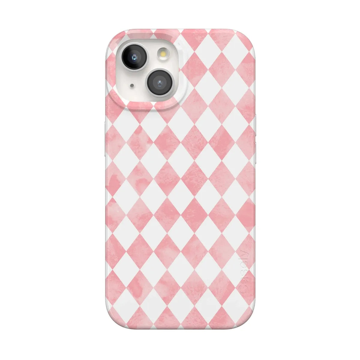Queen of Diamonds | Pink Watercolor Case Phone Case Casetry Classic + MagSafe® iPhone 15