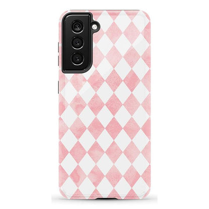 The Valentine's Collection | Pink Argyle Case Phone Case Casetry Essential Galaxy S21