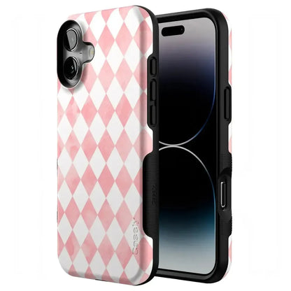 Queen of Diamonds | Pink Watercolor Case Phone Case Casetry