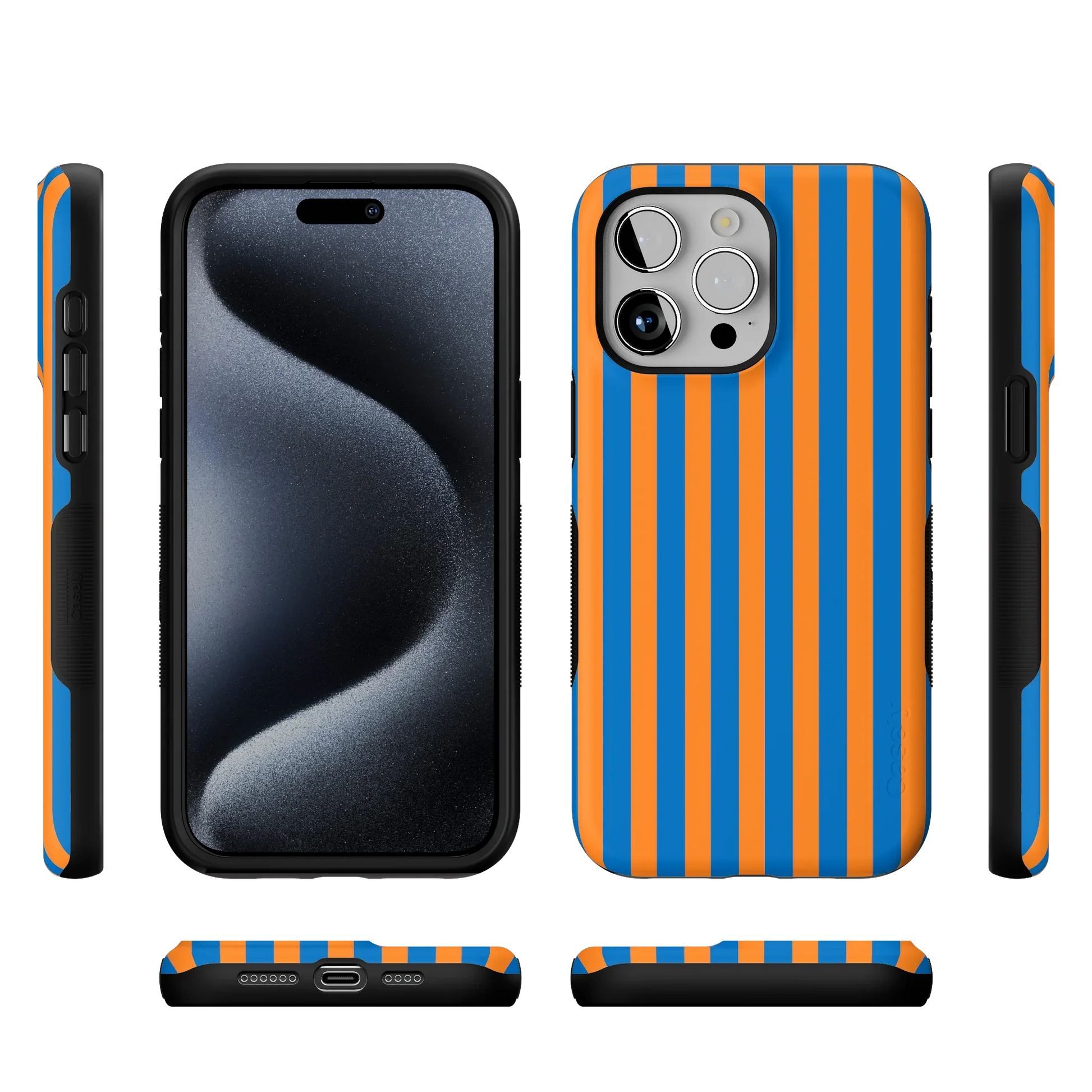 Go New York | Blue & Orange Stripes Case