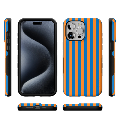 Go New York | Blue & Orange Stripes Case