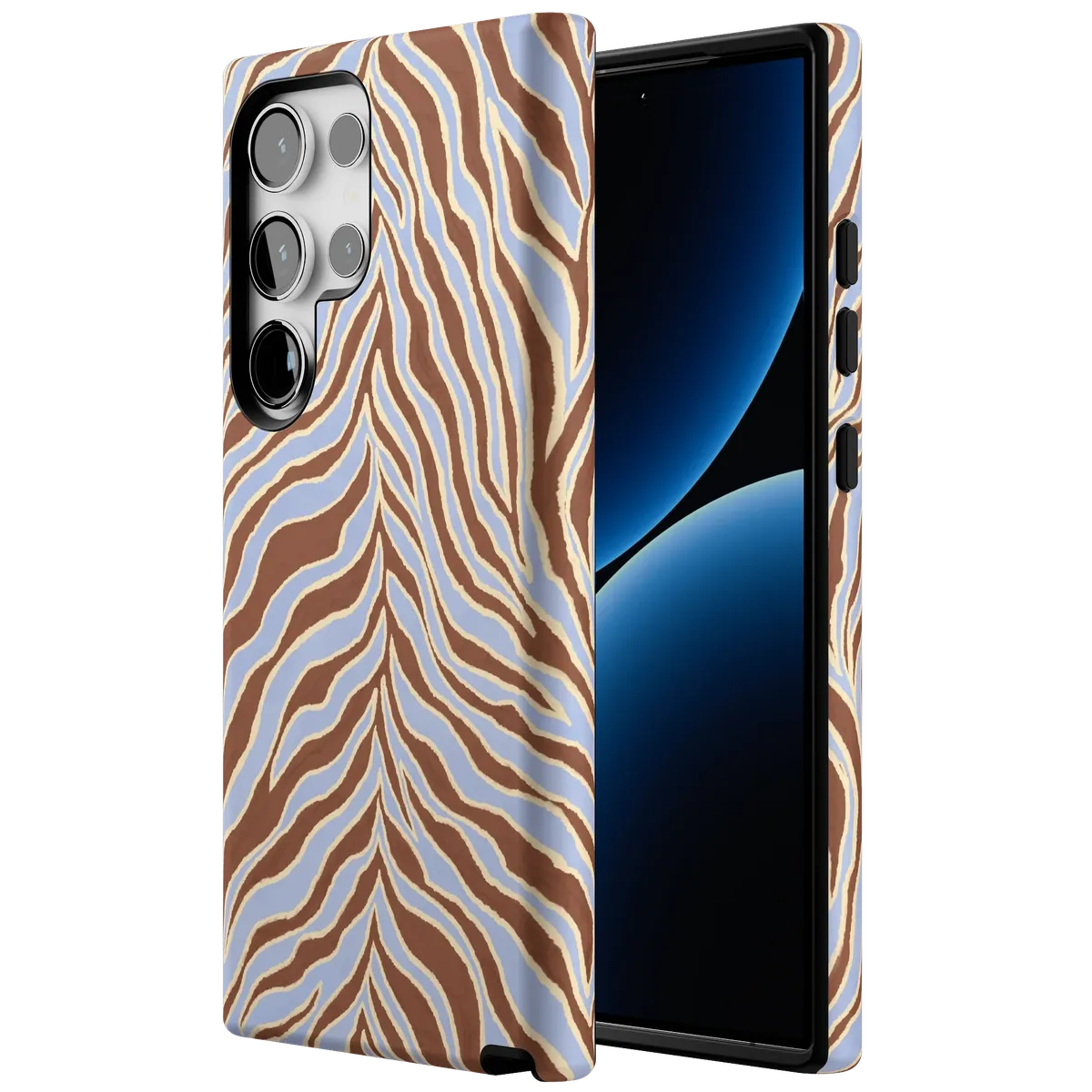 Untamed | Brown & Blue Zebra Case
