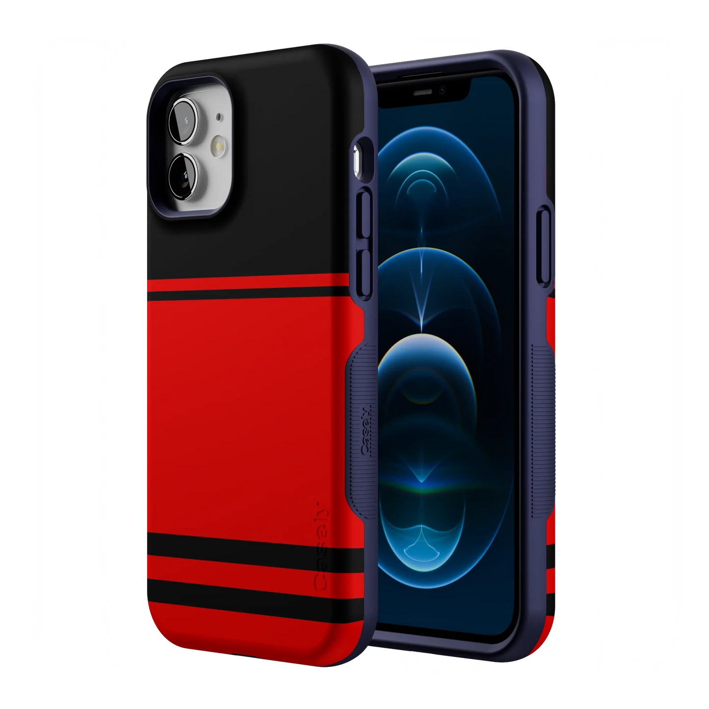 Storm Warning | Black & Red Stripes Case