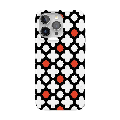 Red Lattice Tile | High Contrast Design Case Phone Case Casetry Classic + MagSafe® iPhone 15 Pro Max