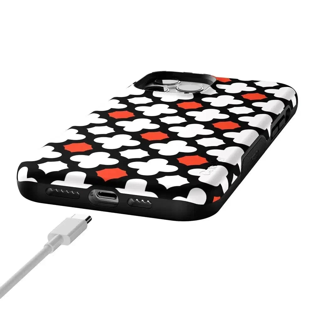 Red Lattice Tile | High Contrast Design Case Phone Case Casetry