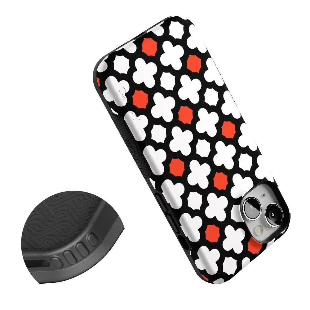 Red Lattice Tile | High Contrast Design Case Phone Case Casetry