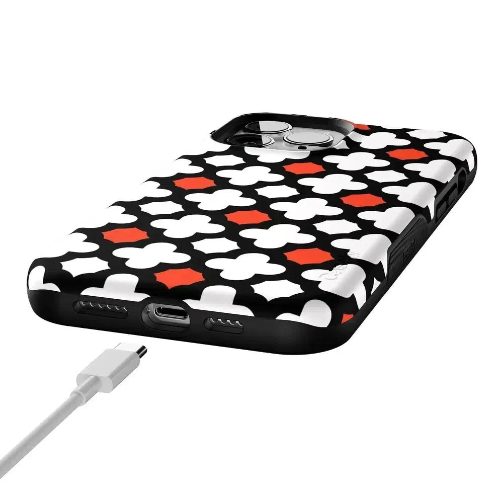 Red Lattice Tile | High Contrast Design Case Phone Case Casetry