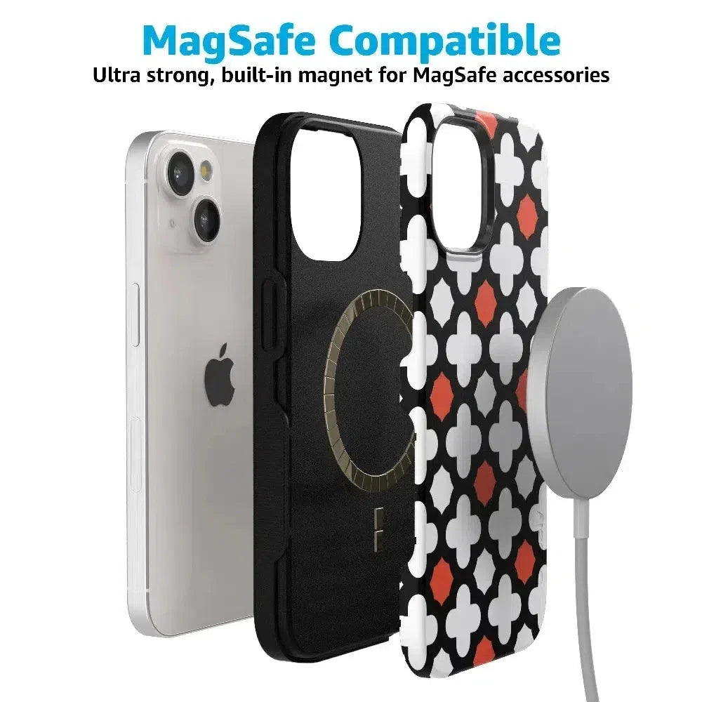 Red Lattice Tile | High Contrast Design Case Phone Case Casetry