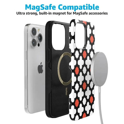 Red Lattice Tile | High Contrast Design Case Phone Case Casetry