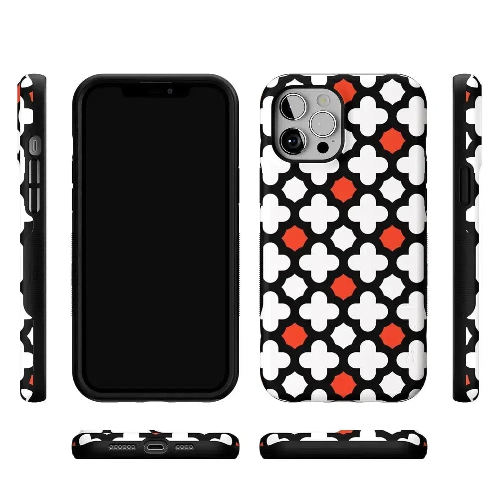 Red Lattice Tile | High Contrast Design Case Phone Case Casetry