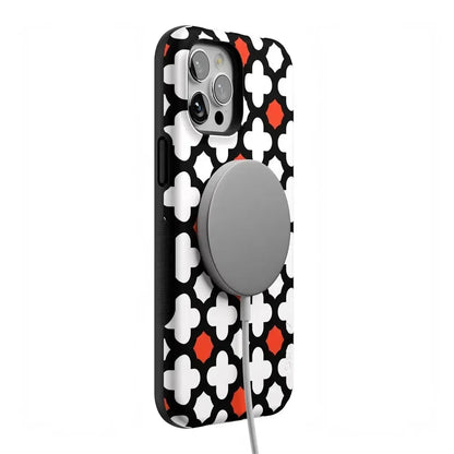 Red Lattice Tile | High Contrast Design Case Phone Case Casetry