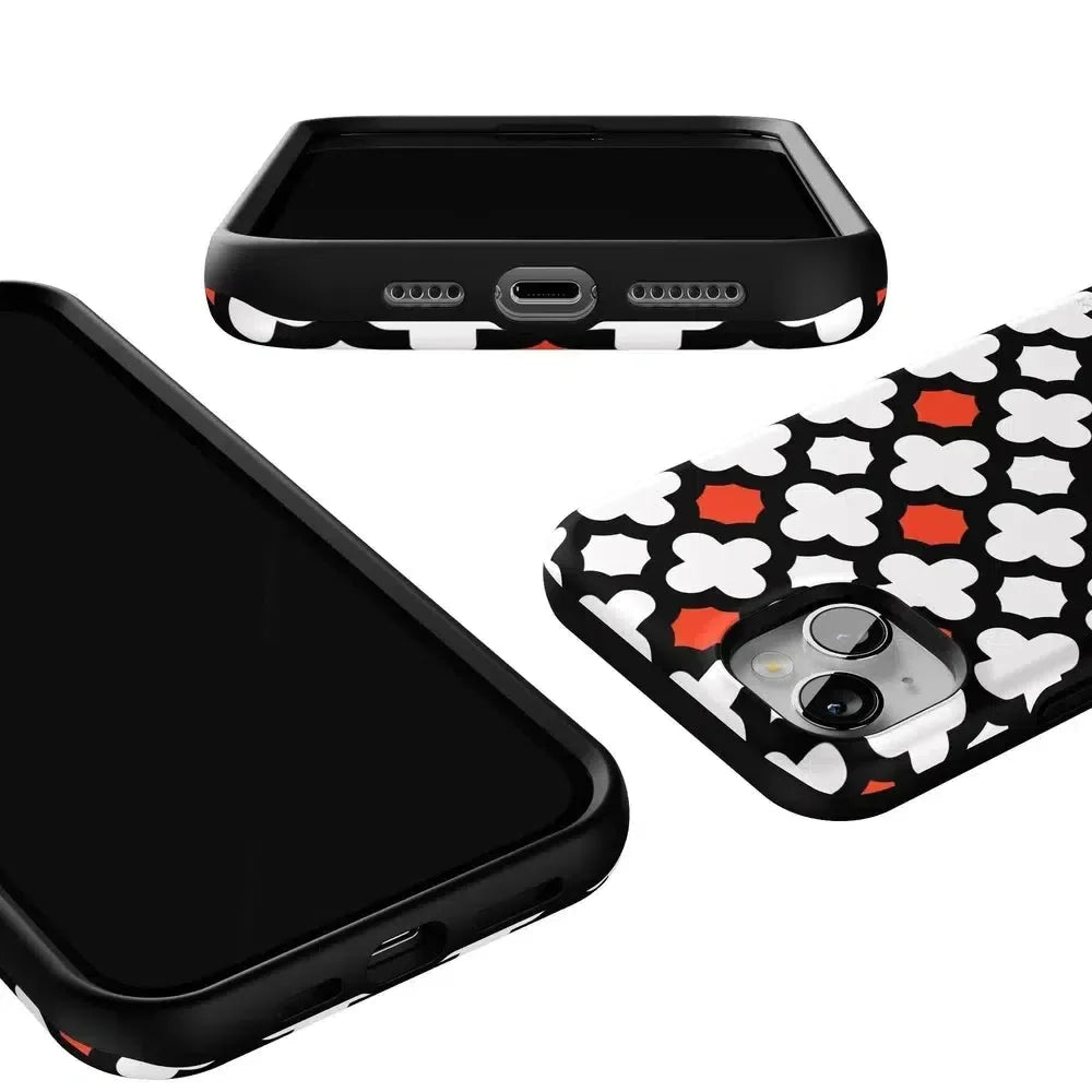 Red Lattice Tile | High Contrast Design Case Phone Case Casetry