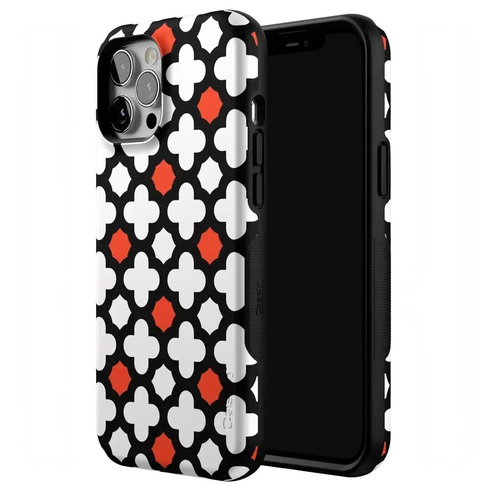 Red Lattice Tile | High Contrast Design Case Phone Case Casetry