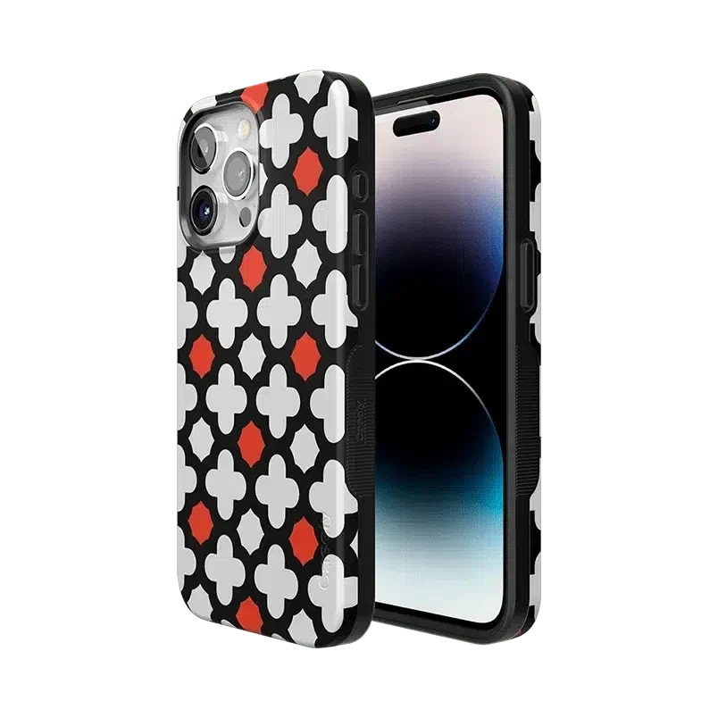 Red Lattice Tile | High Contrast Design Case Phone Case Casetry
