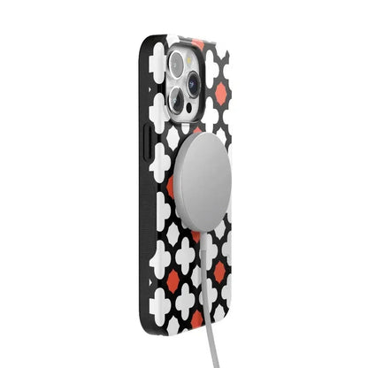 Red Lattice Tile | High Contrast Design Case Phone Case Casetry