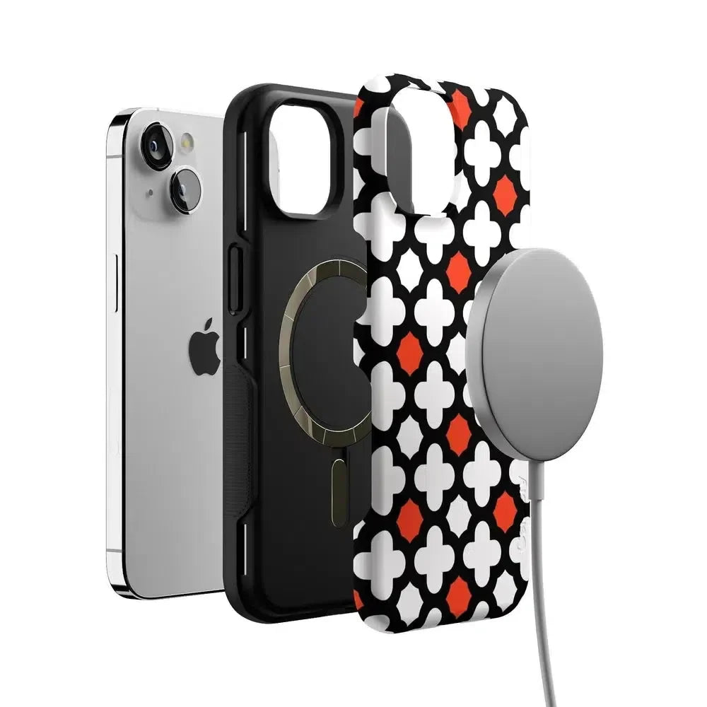 Red Lattice Tile | High Contrast Design Case Phone Case Casetry