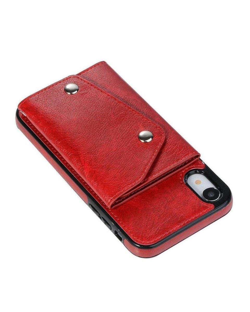 Red Vegan Leather | Wallet Case iPhone Case get.casely