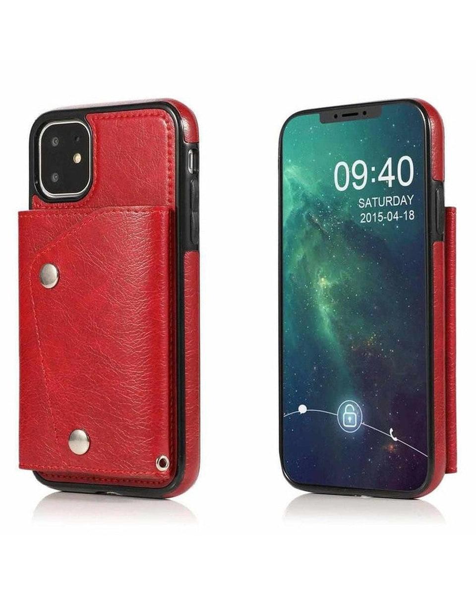 Red Vegan Leather | Wallet Case iPhone Case get.casely