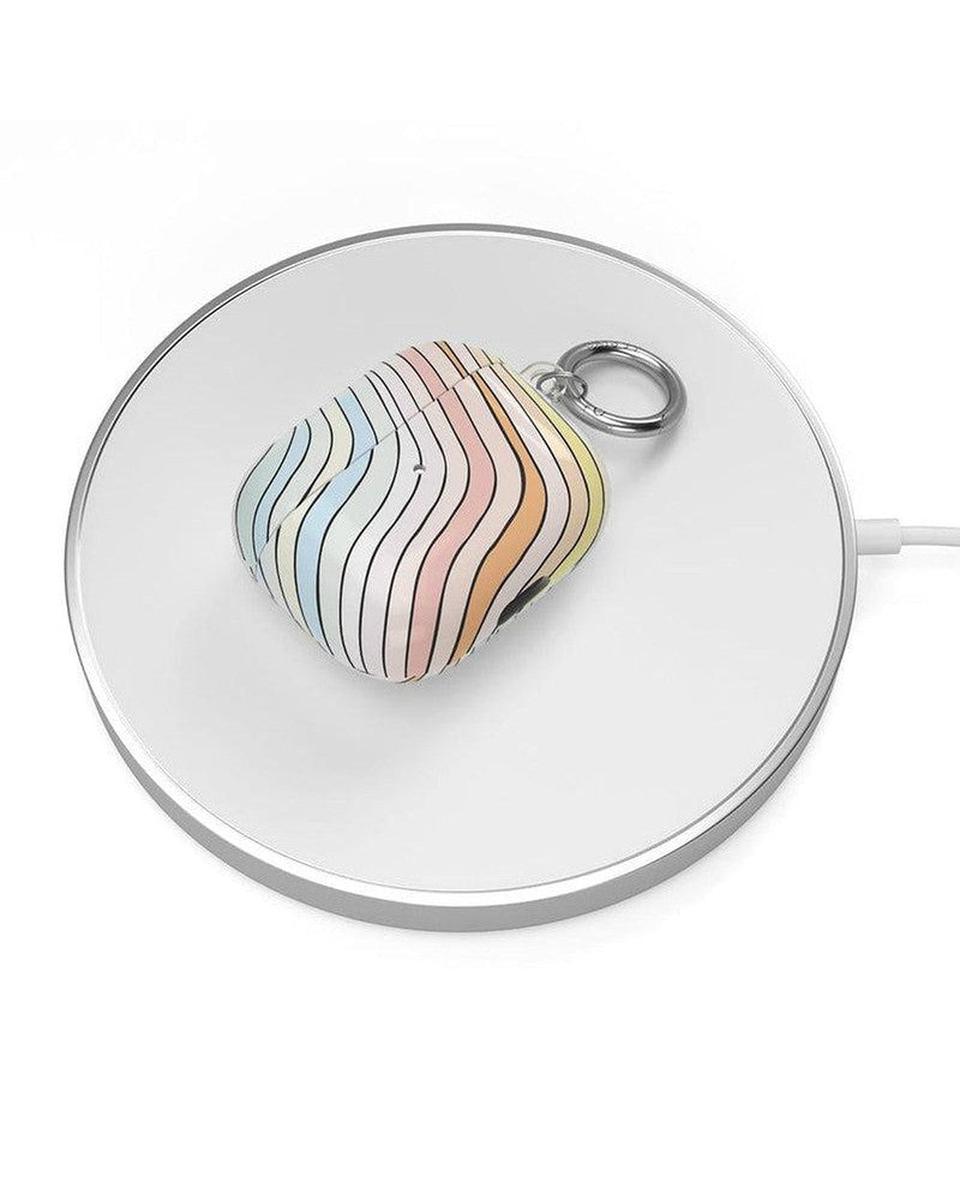 Ride The Wave | Pastel Rainbow Lined AirPods Case AirPods Case get.casely