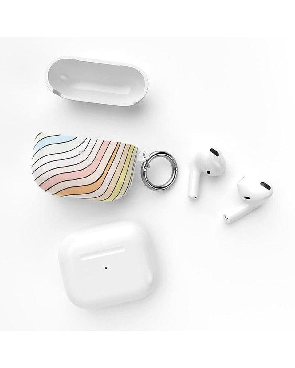 Ride The Wave | Pastel Rainbow Lined AirPods Case AirPods Case get.casely