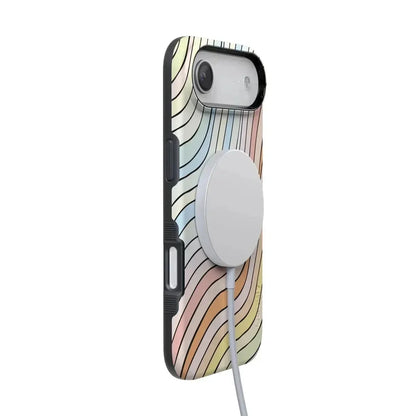 Ride The Wave | Pastel Rainbow Lined Case iPhone Case get.casely