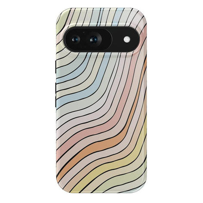 Ride The Wave | Pastel Rainbow Lined Google Pixel Case Google Pixel Case Casetry Essential Google Pixel 9