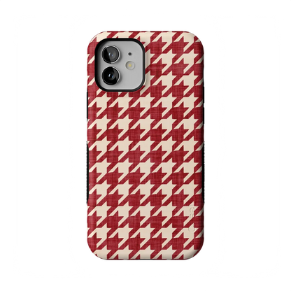 Scarlet Stitch | Red Houndstooth Case