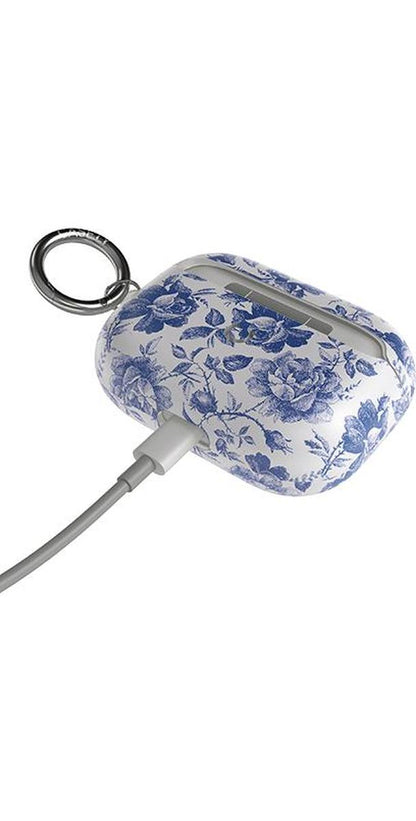 Rose to Fame | Blue & White Rose Floral AirPods Case AirPods Case get.casely