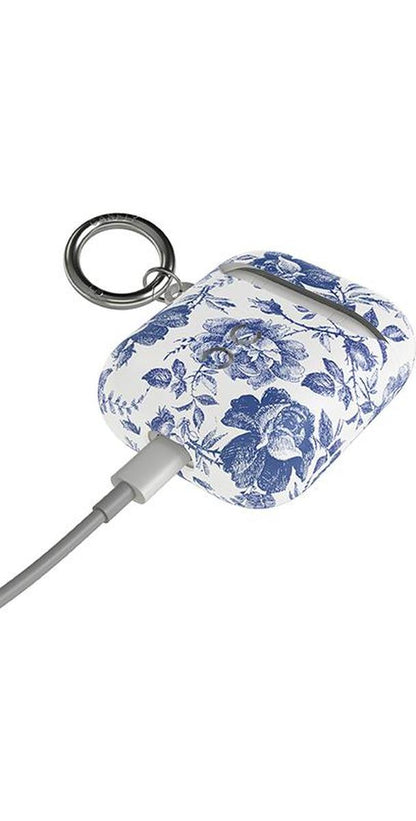 Rose to Fame | Blue & White Rose Floral AirPods Case AirPods Case get.casely
