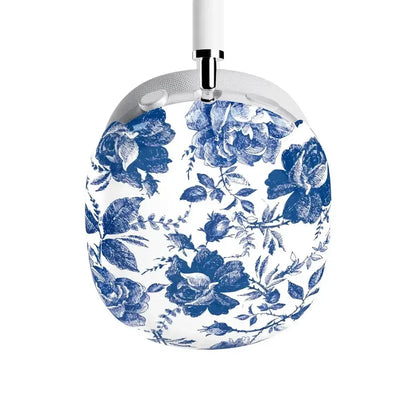 Rose to Fame | Blue & White Rose Floral AirPods Max Case AirPods Case Casetry