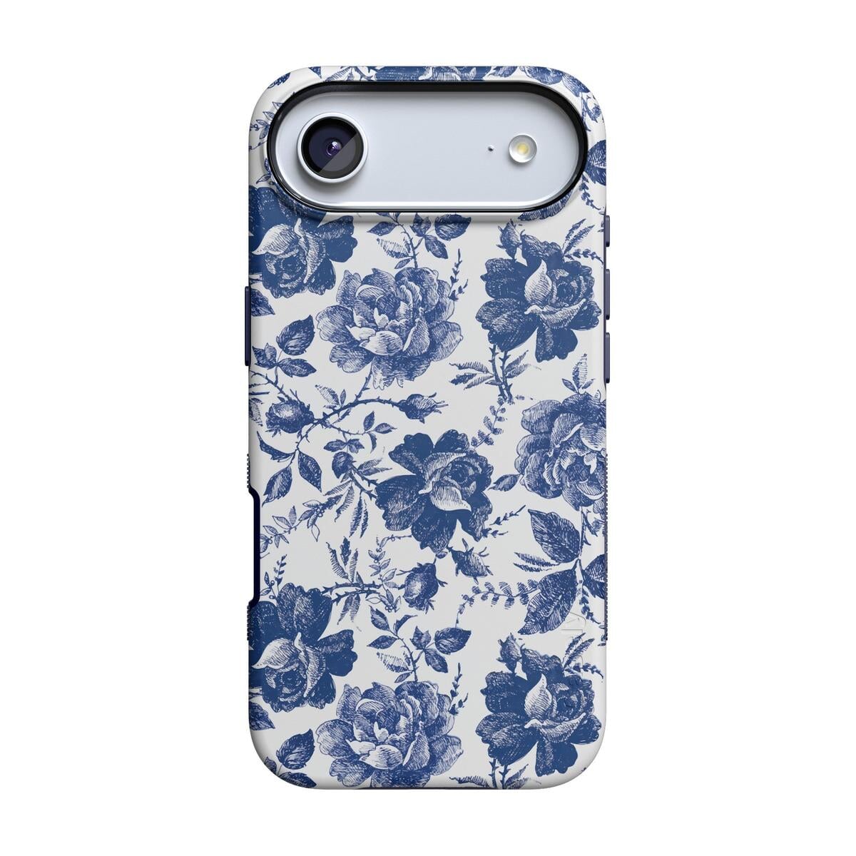 Rose to Fame | Blue & White Rose Floral Case iPhone Case get.casely Bold + MagSafe® iPhone 17 Air