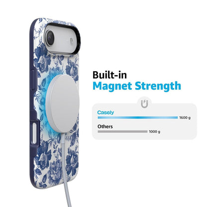 Rose to Fame | Blue & White Rose Floral Case iPhone Case get.casely