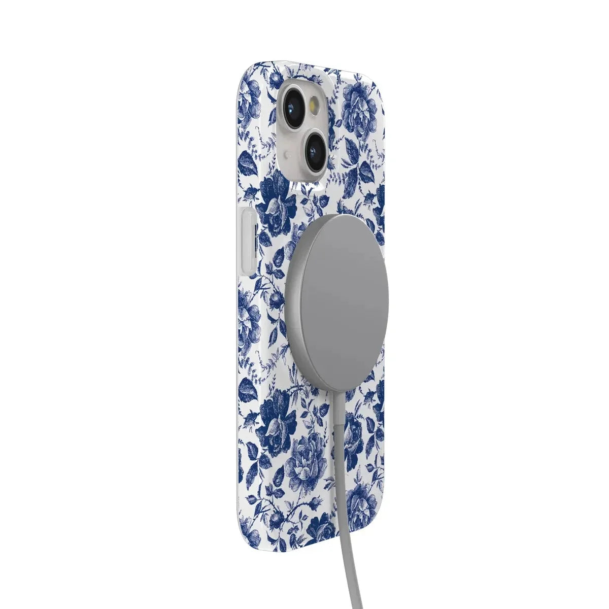 Rose to Fame | Blue & White Rose Floral Case iPhone Case get.casely