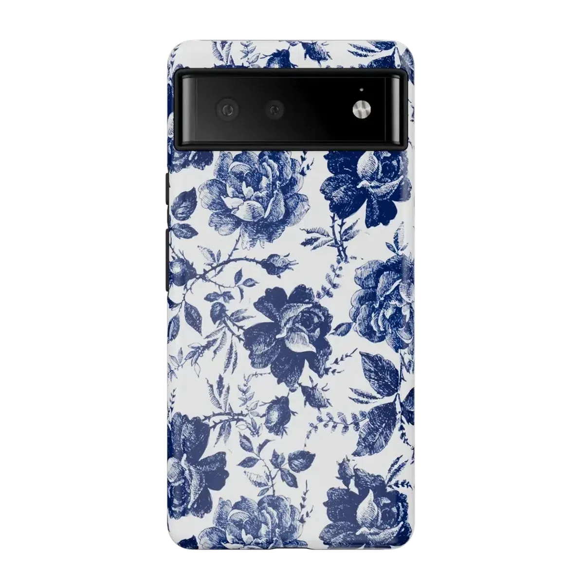 Rose to Fame | Blue & White Rose Floral Google Pixel Case Google Pixel Case Casetry Essential Google Pixel 6