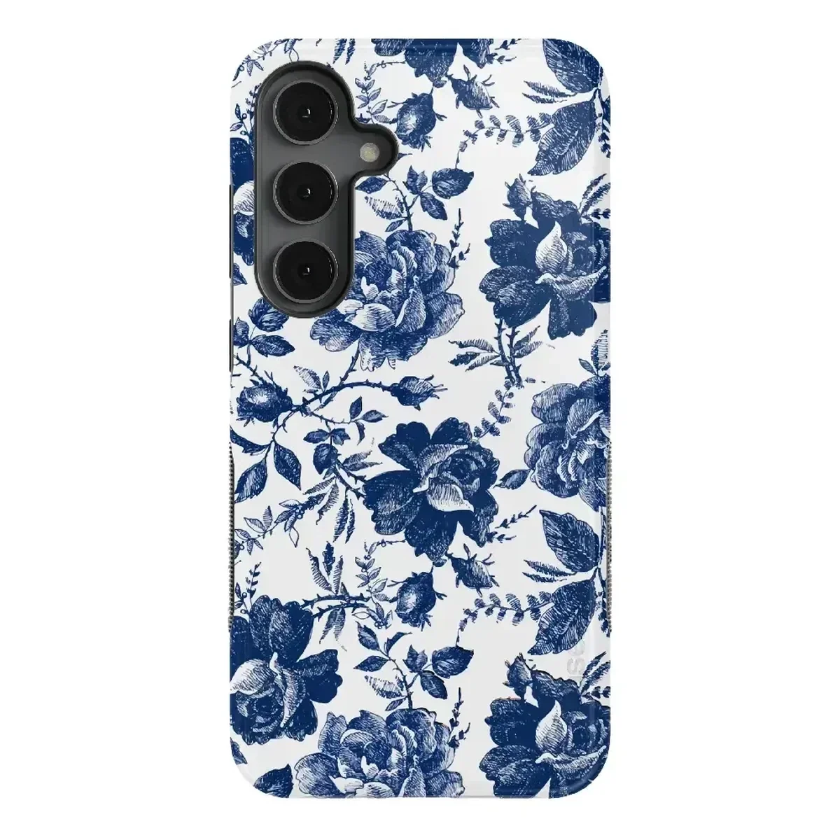 Rose to Fame | Blue & White Rose Floral Samsung Case Samsung Case Casetry Bold Flex + MagSafe® Galaxy S25 Plus