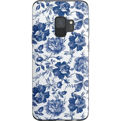 Rose to Fame | Blue & White Rose Floral Samsung Case Samsung Case get.casely Classic Galaxy S9 Plus