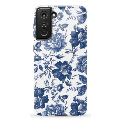 Rose to Fame | Blue & White Rose Floral Samsung Case Samsung Case Casetry Galaxy S21 Plus